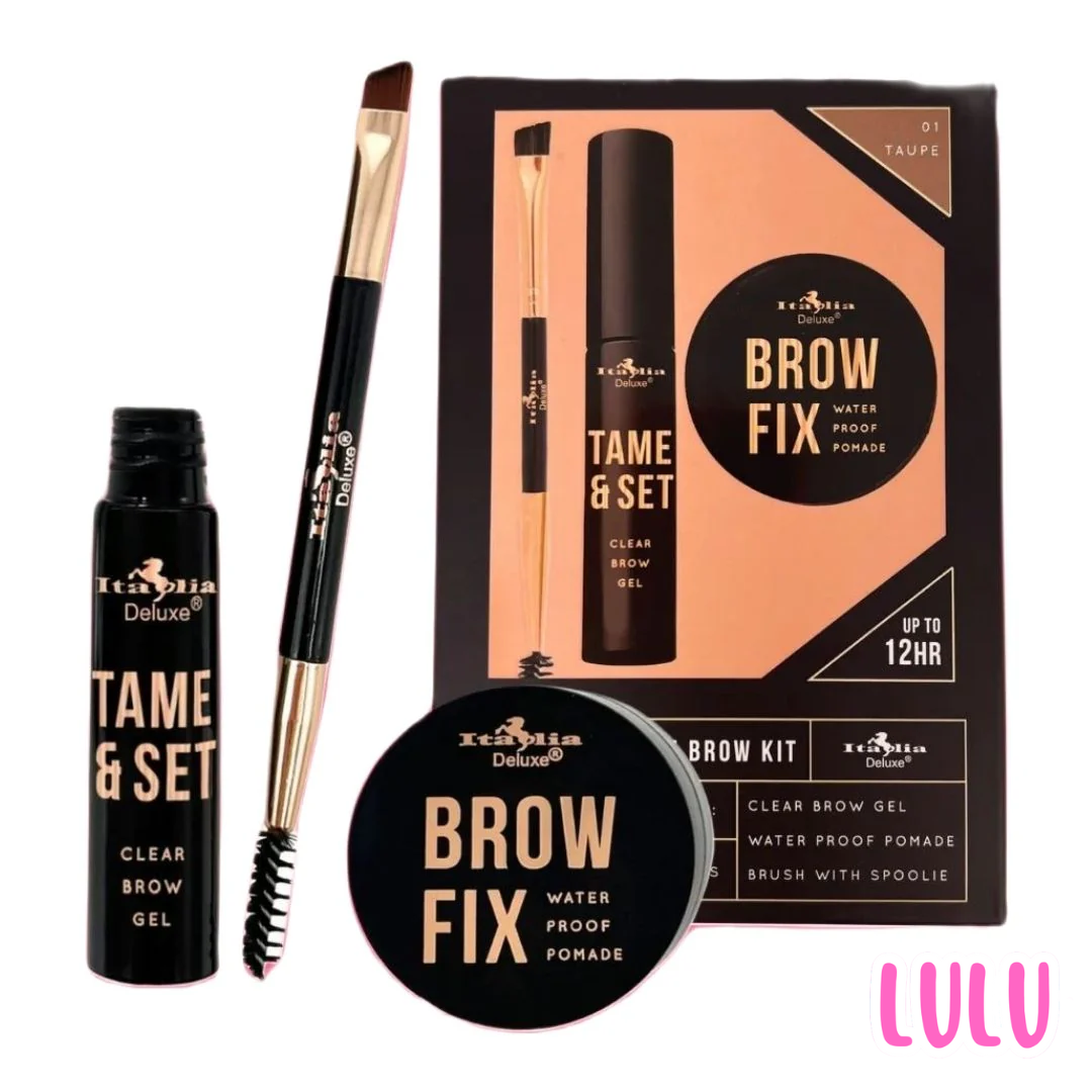 ✨BROW FIX✨| Kit para cejas: Pomada con color, gel fijador + brocha duo