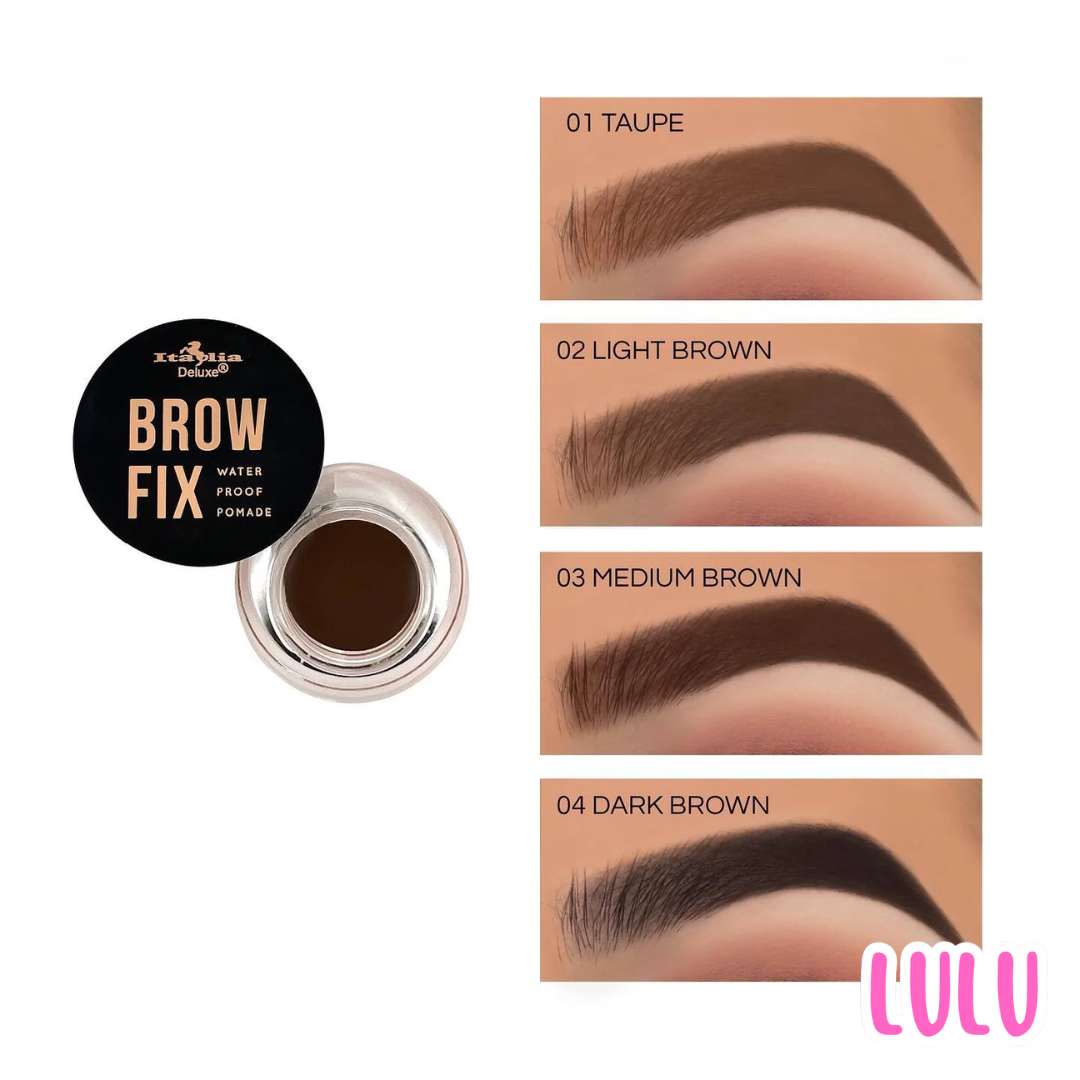 ✨BROW FIX✨| Kit para cejas: Pomada con color, gel fijador + brocha duo